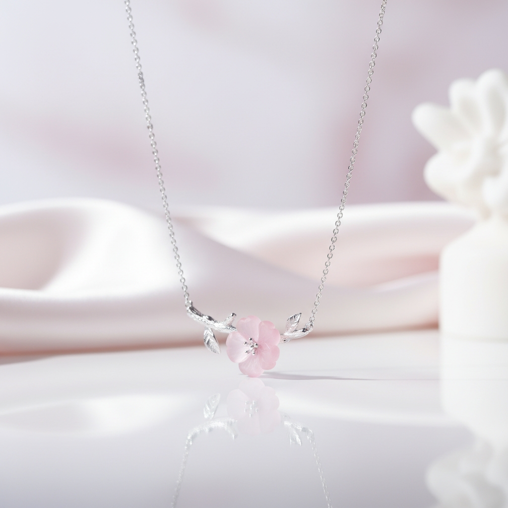 Flower in the Rain Necklace-Black Diamonds New York
