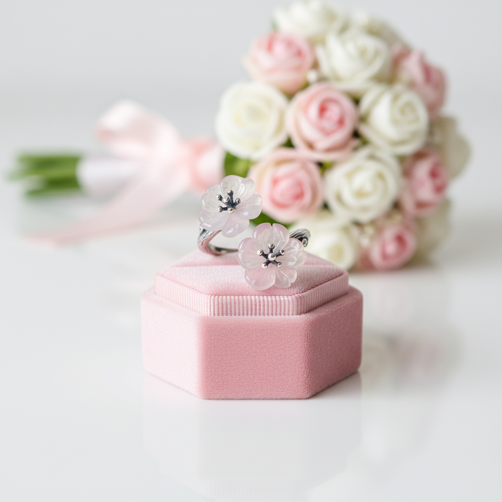 Flower in the Rain Vintage Ring-Black Diamonds New York