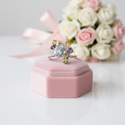 Flower Multicolor Cocktail Ring-Black Diamonds New York
