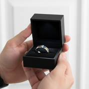 Forest Camouflage Tungsten Men's Wedding Band-Black Diamonds New York