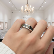 Forest Camouflage Tungsten Men's Wedding Band-Black Diamonds New York