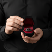 Forever In My Heart- 1.25ct Heart Cut Diamond Option Gothic Promise Ring-Black Diamonds New York