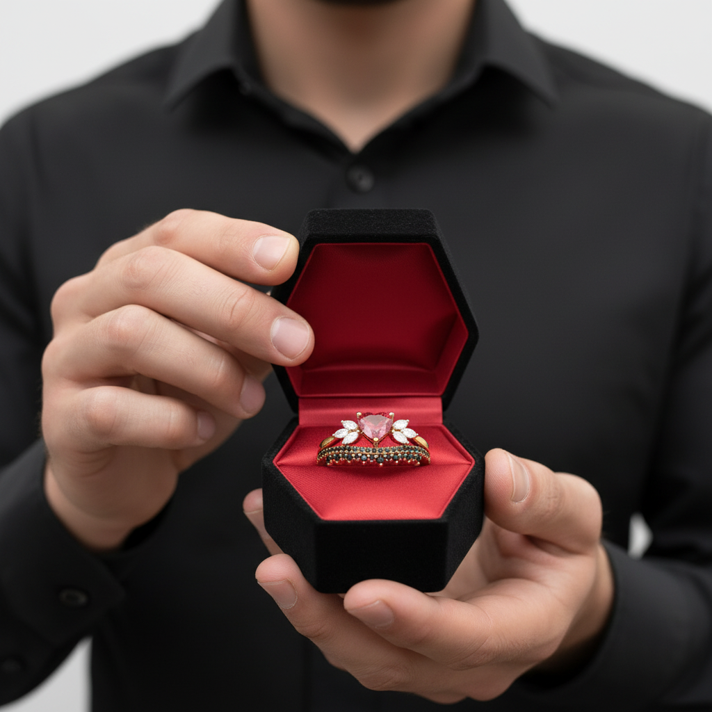 Forever In My Heart- 1.25ct Heart Cut Diamond Option Gothic Promise Ring-Black Diamonds New York