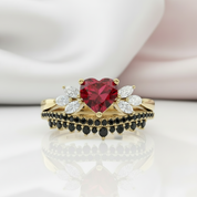 Forever In My Heart- 1.25ct Heart Cut Diamond Gothic Promise Ring-Black Diamonds New York