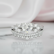 Forever In My Heart- 1.25ct Heart Cut Diamond Option Gothic Promise Ring-Black Diamonds New York