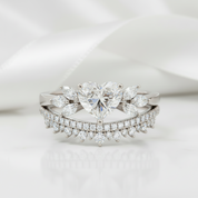 Forever In My Heart- 1.25ct Heart Cut Diamond Option Gothic Promise Ring-Black Diamonds New York