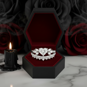 Forever In My Heart- 1.25ct Heart Cut Diamond Option Gothic Promise Ring-Black Diamonds New York