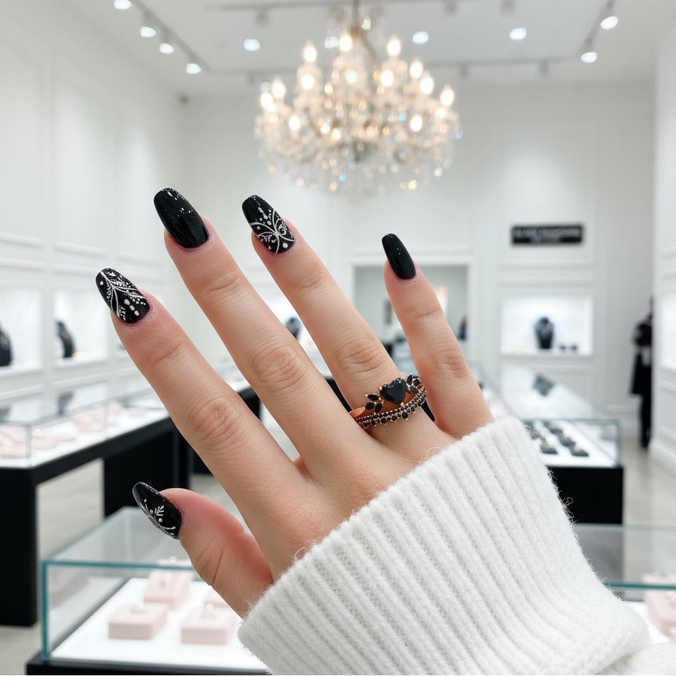 Forever In My Heart- 1.25ct Heart Cut Diamond Gothic Promise Ring-Black Diamonds New York