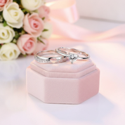 Forever Love Matching Couples Ring Set-Black Diamonds New York