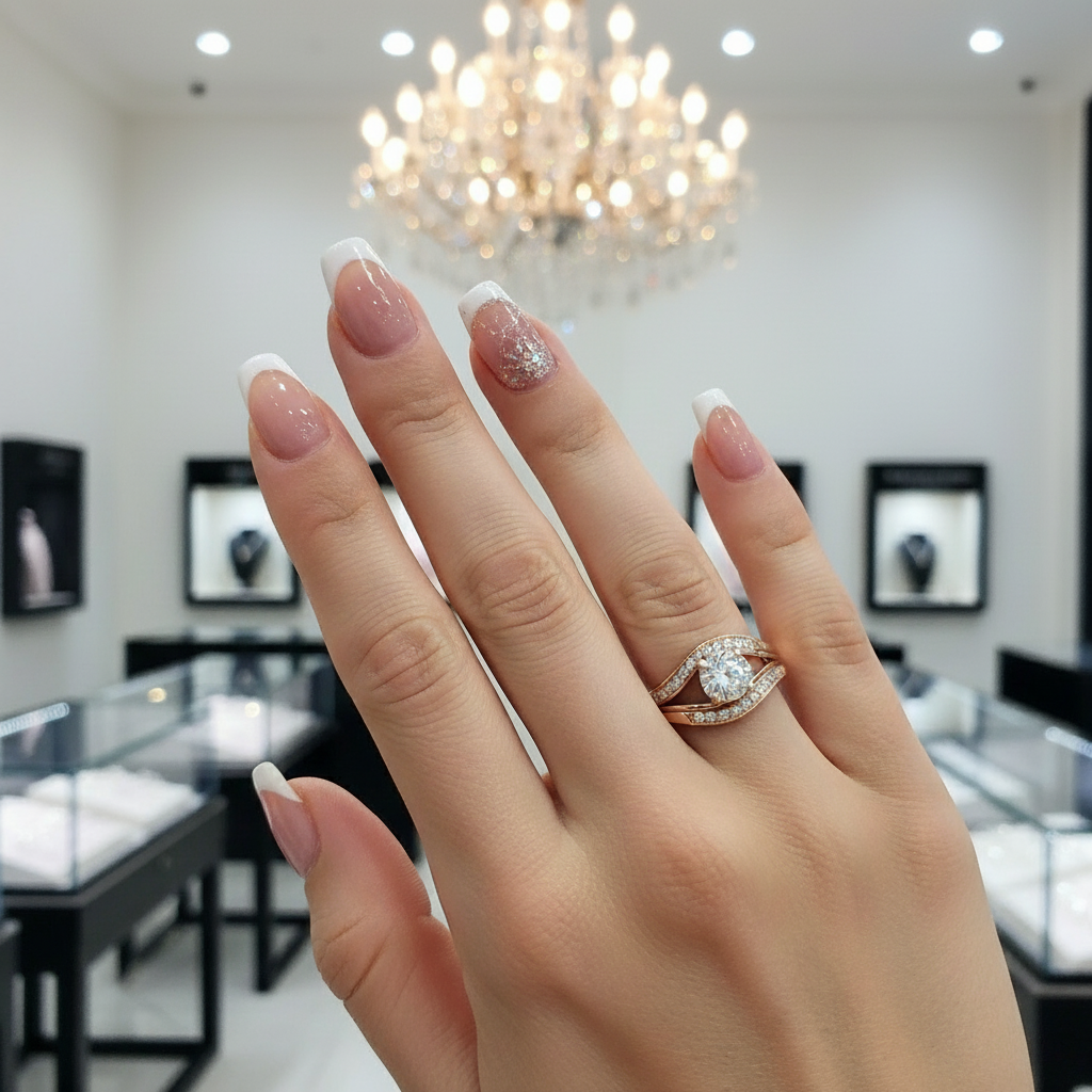 Forever One 18K Round Cut Diamond Engagement Ring-Black Diamonds New York