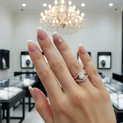 Forever One 18K Round Cut Diamond Engagement Ring-Black Diamonds New York