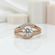 Forever One 18K Round Cut Diamond Engagement Ring-Black Diamonds New York