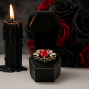 Forever In My Heart- 1.25ct Heart Cut Diamond Gothic Promise Ring-Black Diamonds New York
