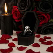 Forevermore- Paved Diamond Raven Skull Engagement Ring-Black Diamonds New York