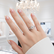 Four Prong Luxury Diamond Engagement Ring-Black Diamonds New York