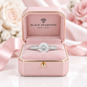 Four Prong Luxury Diamond Option Engagement Ring-Black Diamonds New York