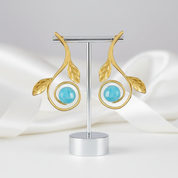 Fresh Branches Flower Drop Earrings-Black Diamonds New York