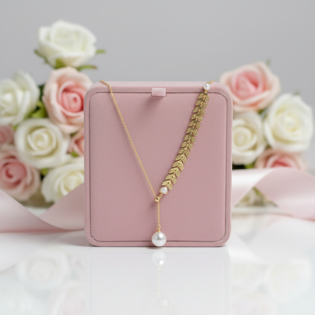 Freshwater Pearl 18k Yellow Gold Necklace-Black Diamonds New York