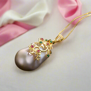 Freshwater Pearl Bohemia Style Necklace-Black Diamonds New York