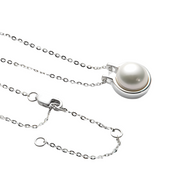 Freshwater Pearl Pendant Necklace-Black Diamonds New York