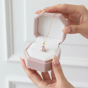 Freshwater Waterdrop Pearl Pendant Necklace-Black Diamonds New York