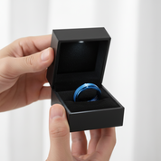 Frosted Men's Tungsten Carbide Wedding Band-Black Diamonds New York