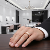 Frosted Men's Tungsten Carbide Wedding Band-Black Diamonds New York