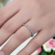 Light Aquamarine Blue Wedding Band-Black Diamonds New York