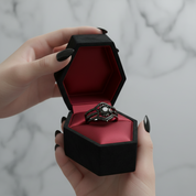 Full Moon- Radiant Celestial Moon Round Created Diamond Option Gothic Engagement Ring-Black Diamonds New York