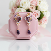 Gemstone Water Drop Earrings-Black Diamonds New York