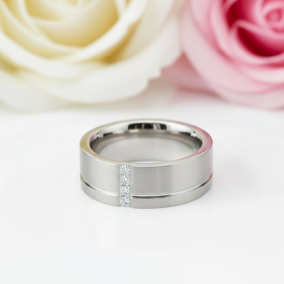 Gender Neutral Love Only You Gold Ring-Black Diamonds New York