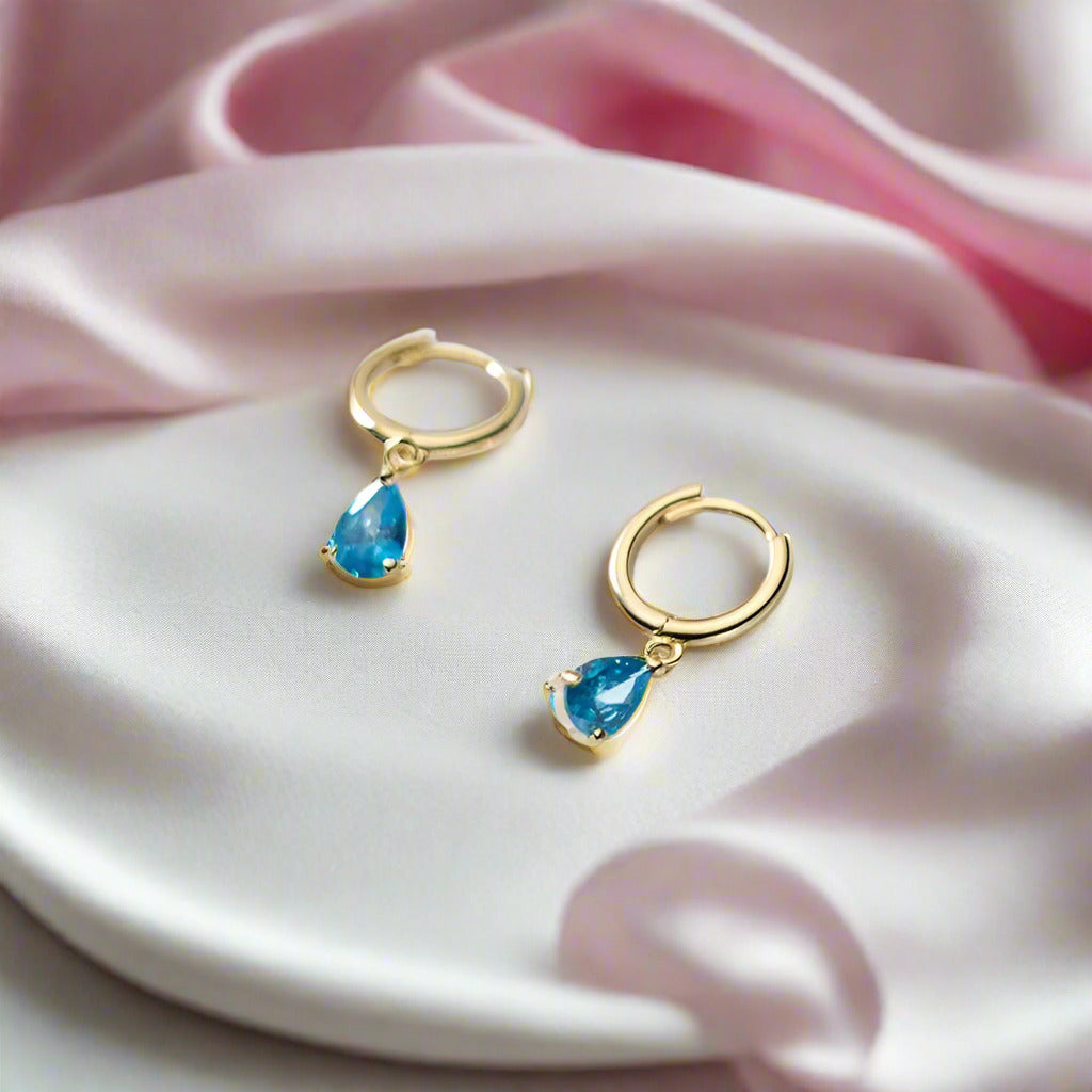 Geometric Diamond Punk Hoop Earrings-Black Diamonds New York