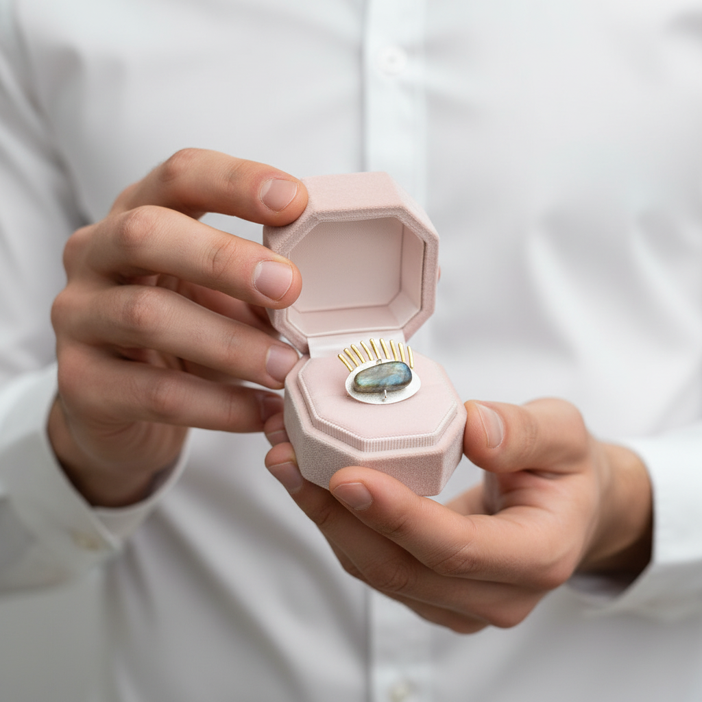 Golden Eyelashes Ring-Black Diamonds New York