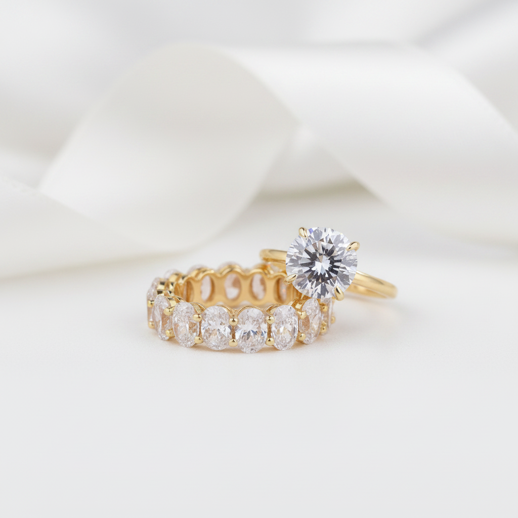 Gorgeous 3.5 Carat Round Cut Wedding Ring Set-Black Diamonds New York