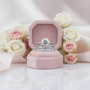 Gorgeous 4 Prong Round Cut Simulated Diamond Ring Set-Black Diamonds New York