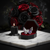 Gorgeous Diamond Option Skeleton Butterfly Charm-Black Diamonds New York
