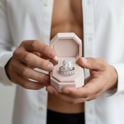 Gorgeous Halo Radiant Cut 3PC Wedding Ring Set-Black Diamonds New York