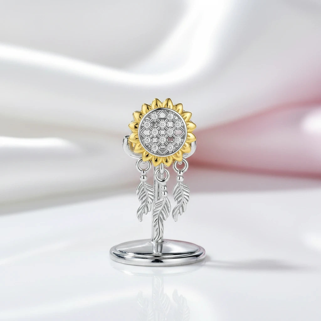 Gorgeous Pink Teacup Charm-Black Diamonds New York