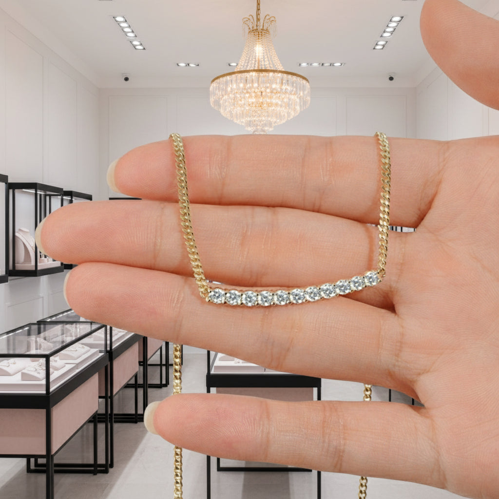 Gorgeous Round Cut Diamond Pendant Necklace-Black Diamonds New York