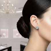 Gorgeous Round Cut Diamond Stud Earrings-Black Diamonds New York