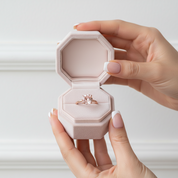 Gorgeous Round Cut Morganite Pink Wedding Set-Black Diamonds New York
