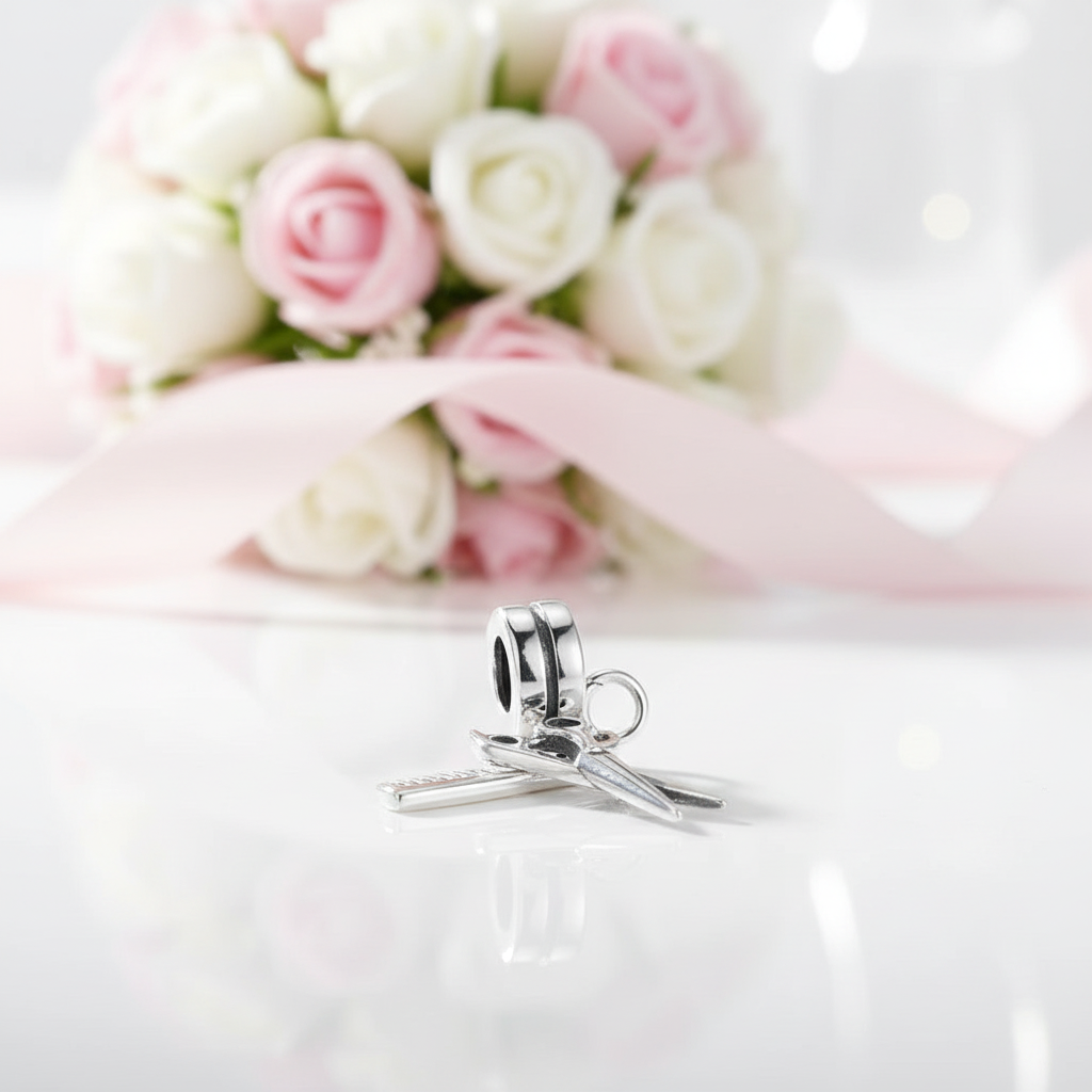 Gorgeous Scissor and Comb Charm-Black Diamonds New York