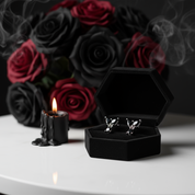 Gothic Black Diamond Earrings-Black Diamonds New York