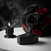 Gothic Black Moon Rose & Butterfly Charm Series-Black Diamonds New York