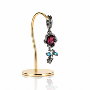Gothic Black Moon Rose & Butterfly Charm Series-Black Diamonds New York