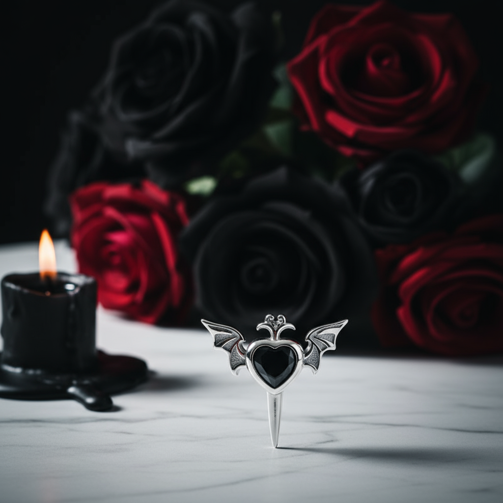 Gothic Black Diamond Earrings-Black Diamonds New York