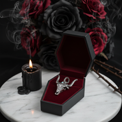 Gothic Bull Head Ethnic Pendant-Black Diamonds New York