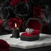 Gothic Hollow Skull and Cobweb Charms-Black Diamonds New York