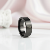 Gothic Skull Cross Bone Men's Ring Band-Black Diamonds New York