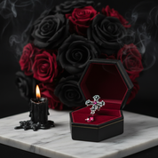 Gothic Vintage Cross Charms-Black Diamonds New York